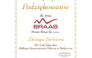 Marka BRAAS uczestniczyła w XIV Gali Dekarskiej w Bydgoszczy
